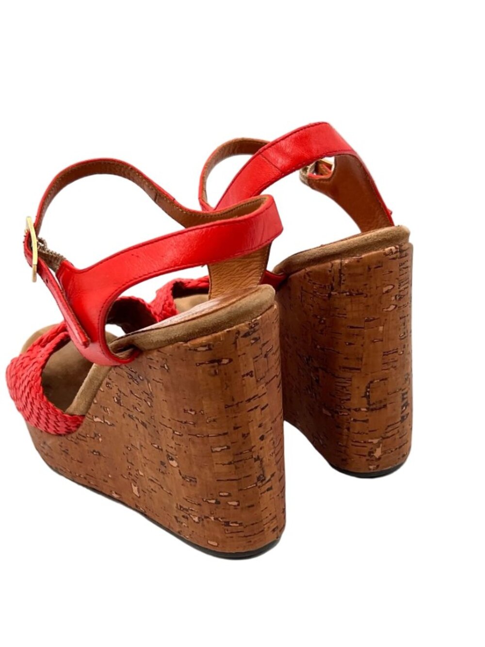 Chie Mihara Wedge Leather Cork Sandals - Picture 4 of 6